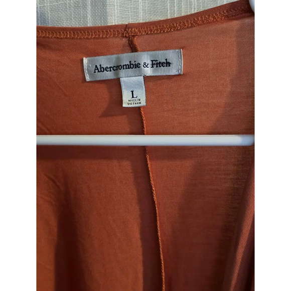 Women's Abercrombie & Fitch‎ Orange Cardigan Size L - Picture 3 of 5